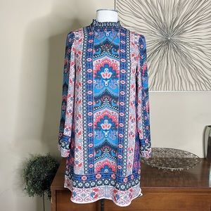 Jealous Tomato Ornate Floral Paisley Print Mod Dress, S